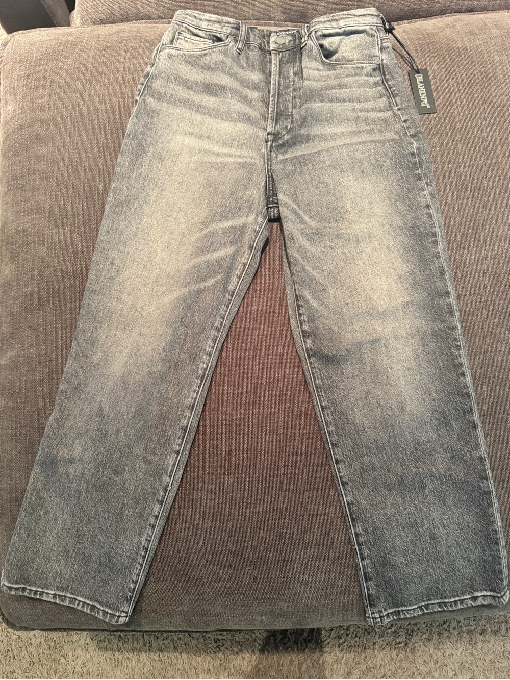 Blank NYC Women’s Straight Jeans in Washed Gray